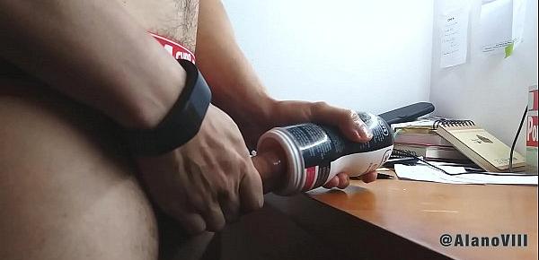  Cuming in a condom wearing a 6 days used jockstrap (sold) - Alano VIII